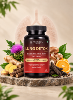 Aurcira Organic Lung Detox Tablets – Herbal Respiratory Support | 60 Tablets