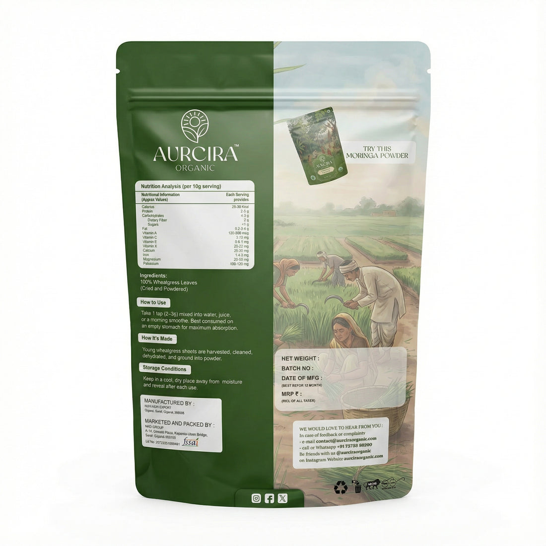 Wheatgrass Powder – Natural Green Superfood Powder for Daily Wellness