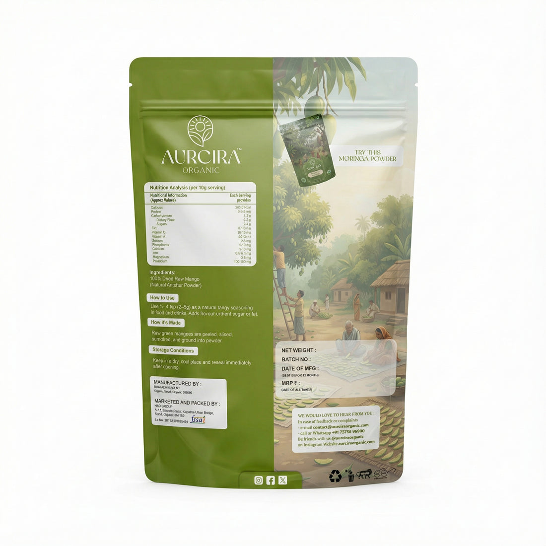 Amchur Powder  Natural Dried Green Mango Powder for Everyday Cooking
